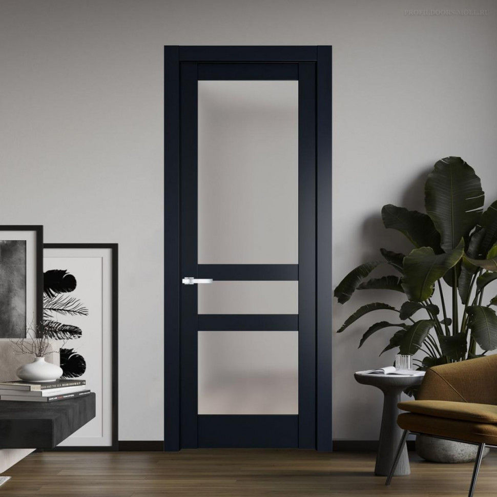 Межкомнатная дверь ProfilDoors 4.5.2 PD цвет Нэви Блу вставка Матовое
