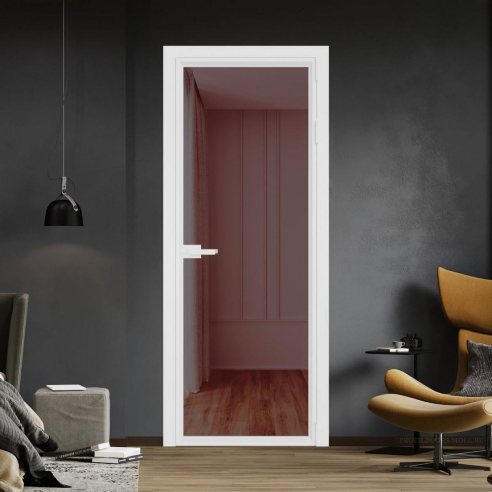 Межкомнатная дверь ProfilDoors 1 AV Золотистая бронза профиль Вайт
