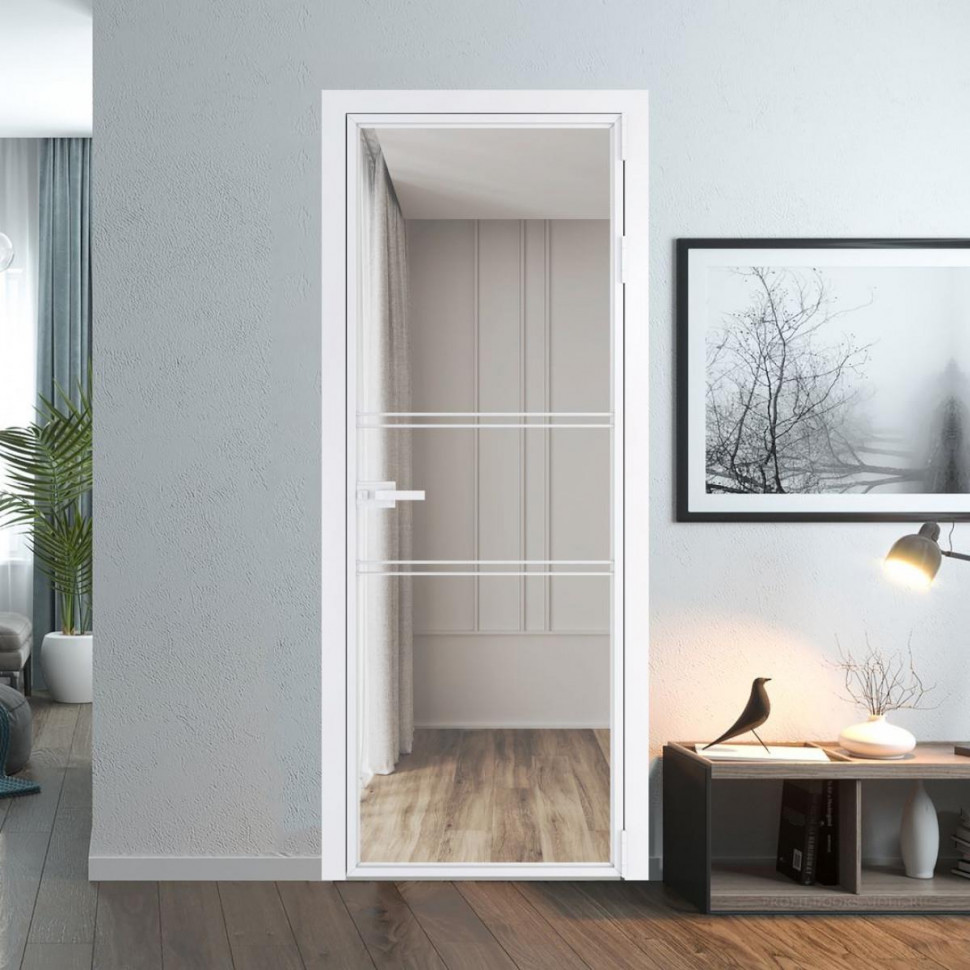 Межкомнатная дверь ProfilDoors 2 AX Прозрачное профиль Вайт