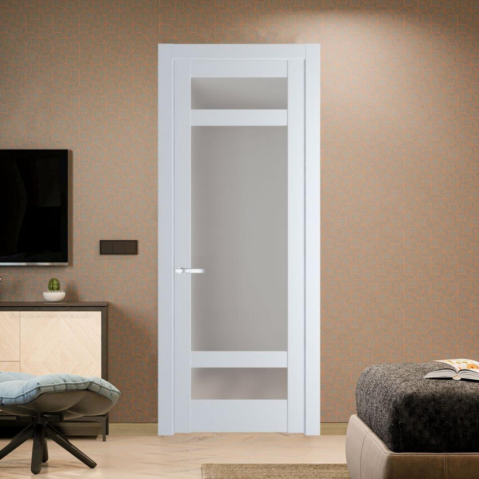 Межкомнатная дверь ProfilDoors 4.3.2 PD цвет Вайт вставка Матовое