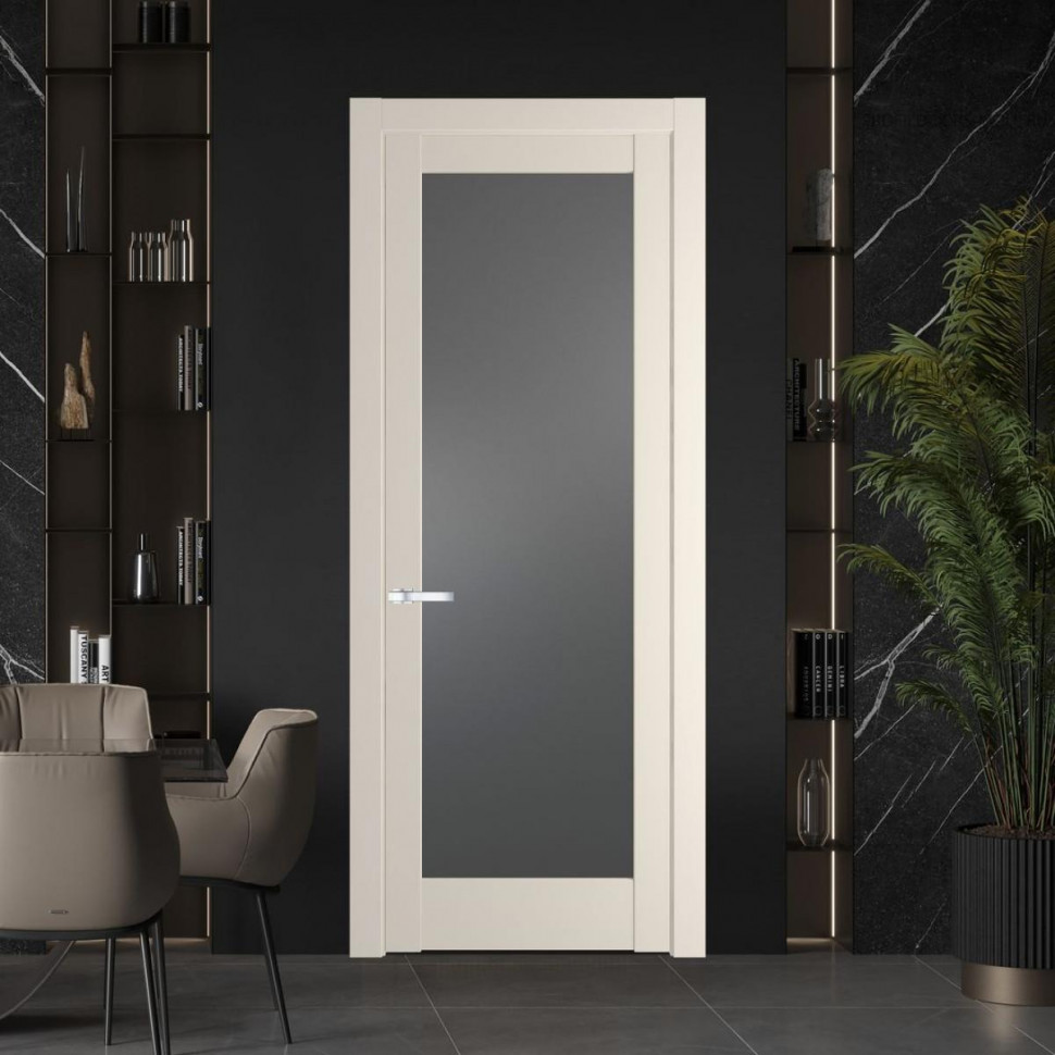 Межкомнатная дверь ProfilDoors 1.1.2PM Кремовая Магнолия Графит