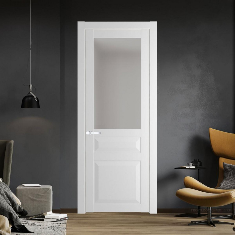Межкомнатная дверь ProfilDoors 1.5.3 PD цвет Крем Вайт вставка Матовое