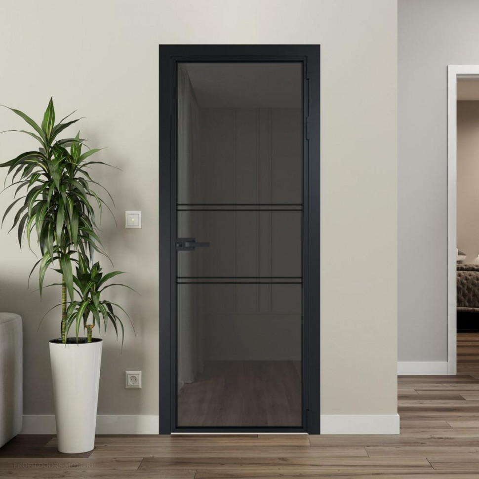Межкомнатная дверь ProfilDoors 2 AX Тонированное профиль Черный матовый