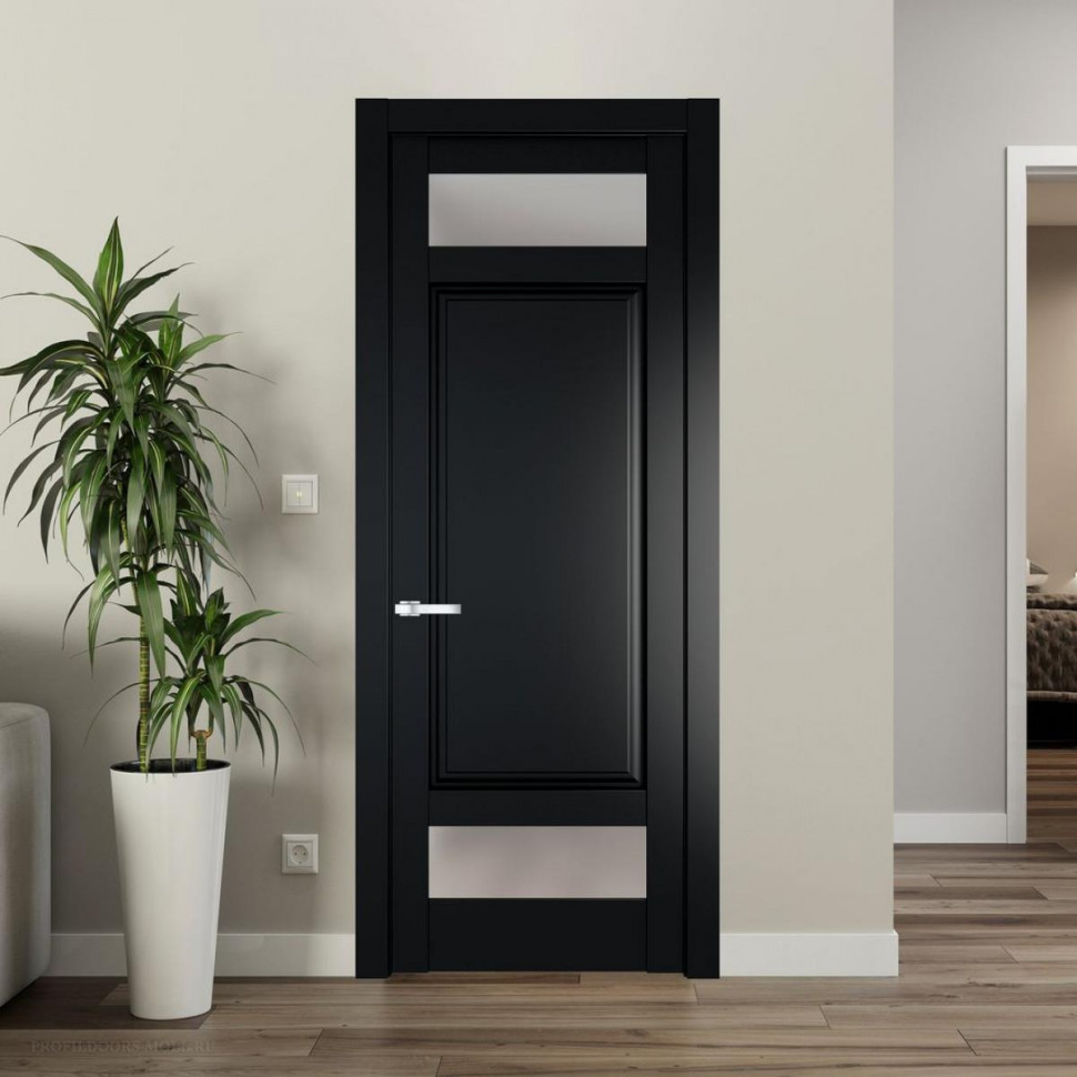 Межкомнатная дверь ProfilDoors 4.3.4 PD цвет Блэк вставка Матовое