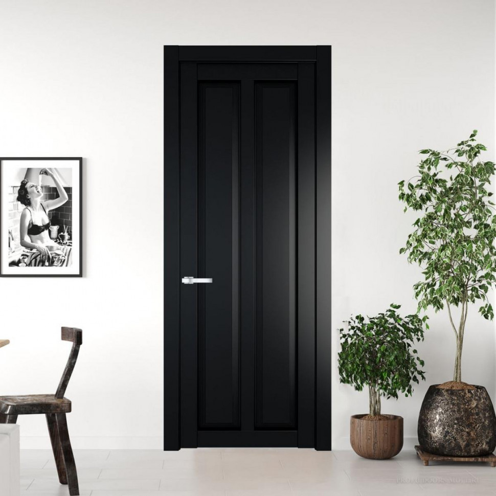 Межкомнатная дверь ProfilDoors 2.7.1 PD цвет Блэк вставка Глухая