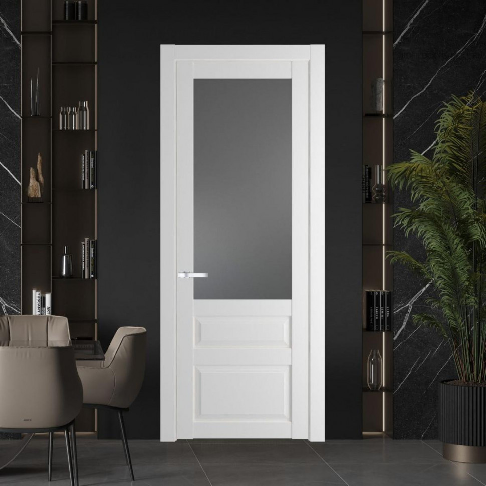 Межкомнатная дверь ProfilDoors 2.5.3 PD цвет Крем Вайт вставка Графит