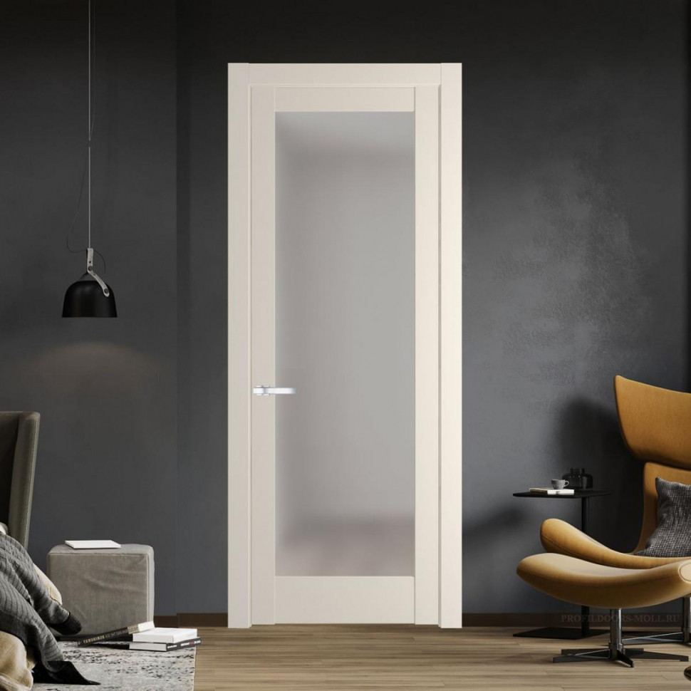 Межкомнатная дверь ProfilDoors 4.1.2 PD цвет Кремовая Магнолия вставка Матовое