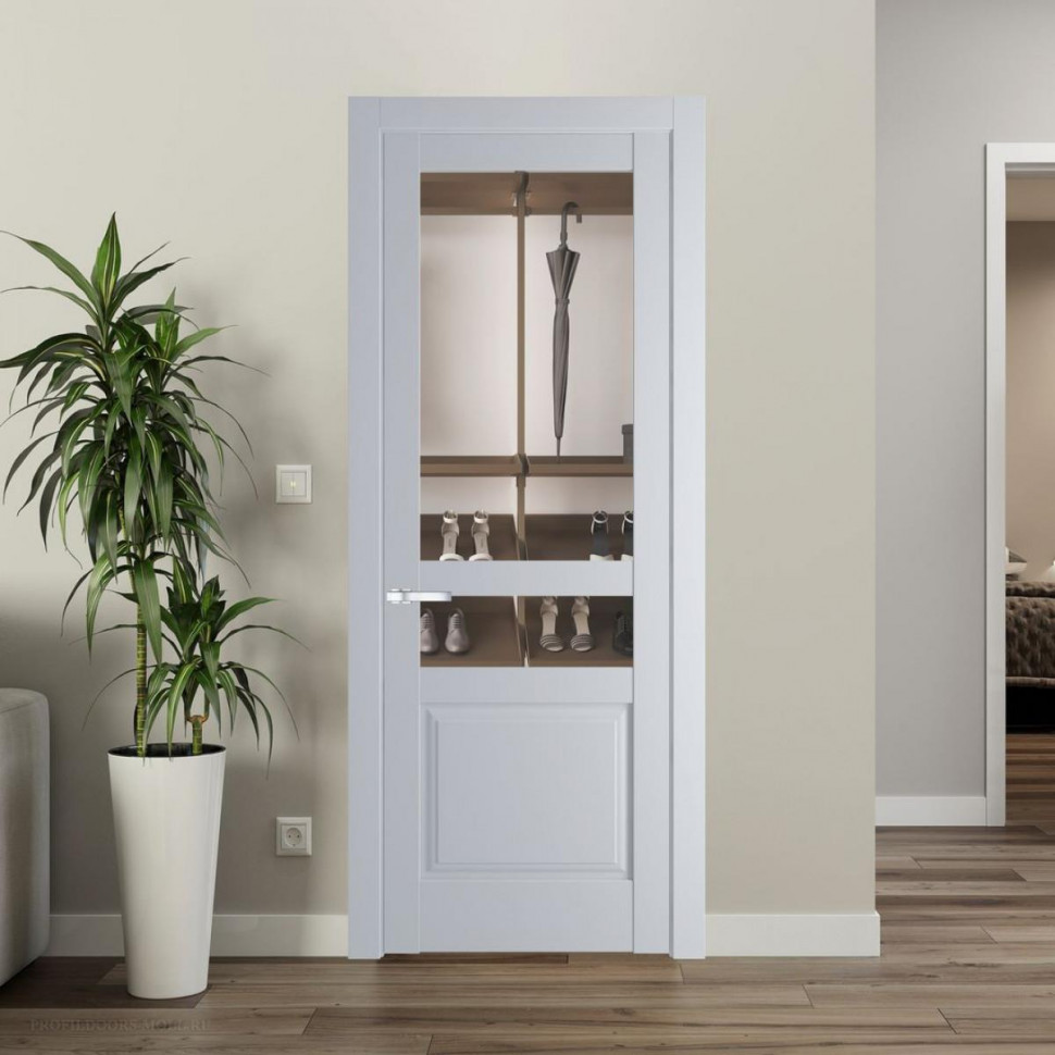 Межкомнатная дверь ProfilDoors 4.5.4 PD цвет Лайт Грей вставка Прозрачное