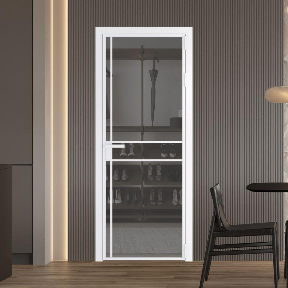 Межкомнатная дверь ProfilDoors 9 AG стекло Комфорт серый цвет профиля Вайт