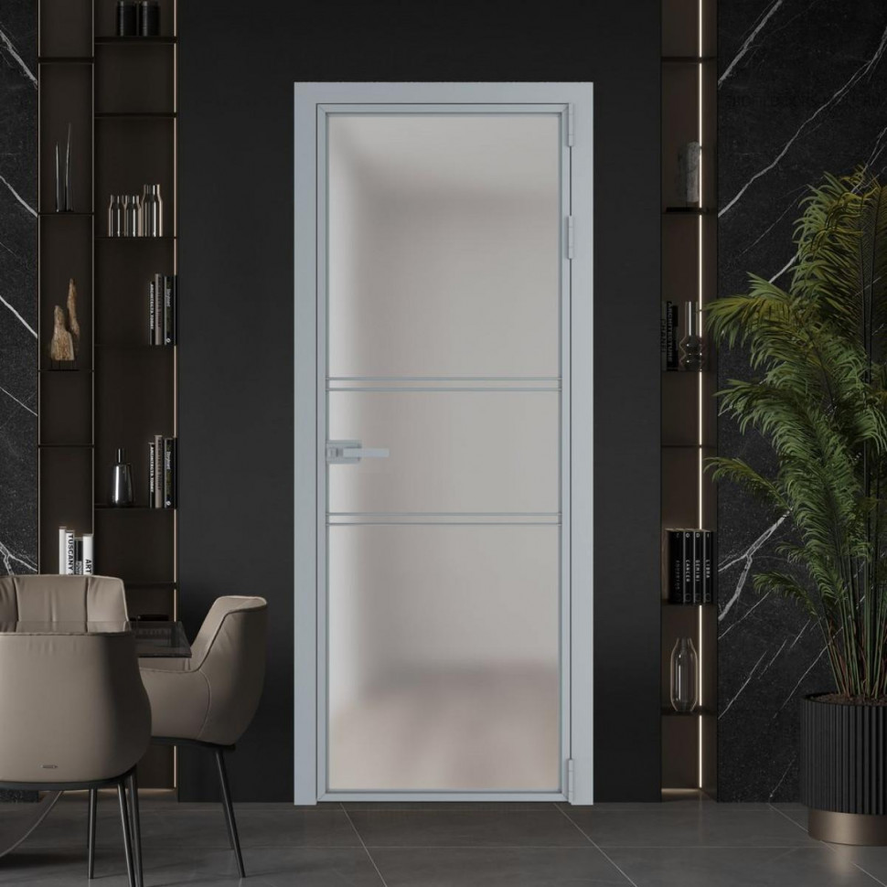 Межкомнатная дверь ProfilDoors 2 AX Матовое профиль Серебро