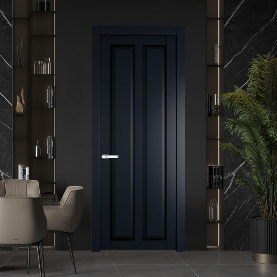Межкомнатная дверь ProfilDoors 2.7.1 PD цвет Нэви Блу вставка Глухая