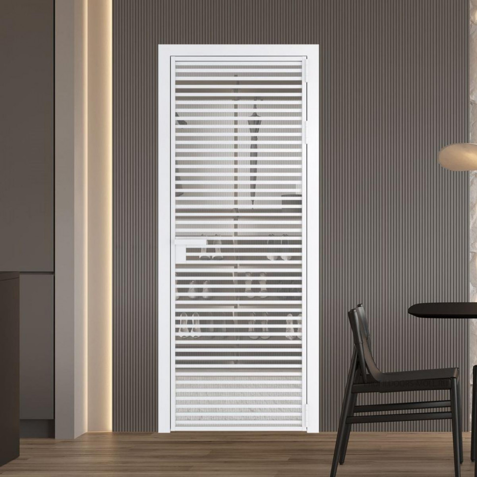 Межкомнатная дверь ProfilDoors 12 AG стекло Мору осветленное цвет профиля Вайт