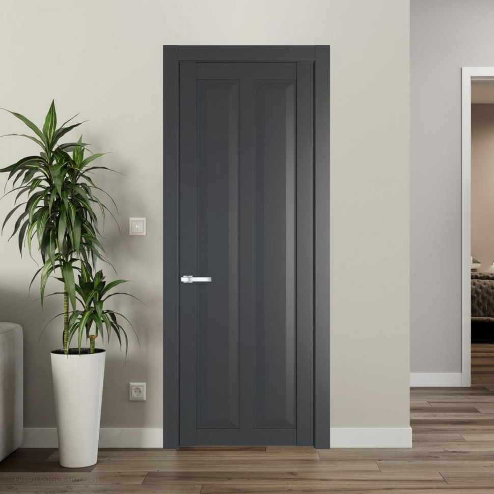 Межкомнатная дверь ProfilDoors 1.7.1 PD цвет Графит вставка Глухая