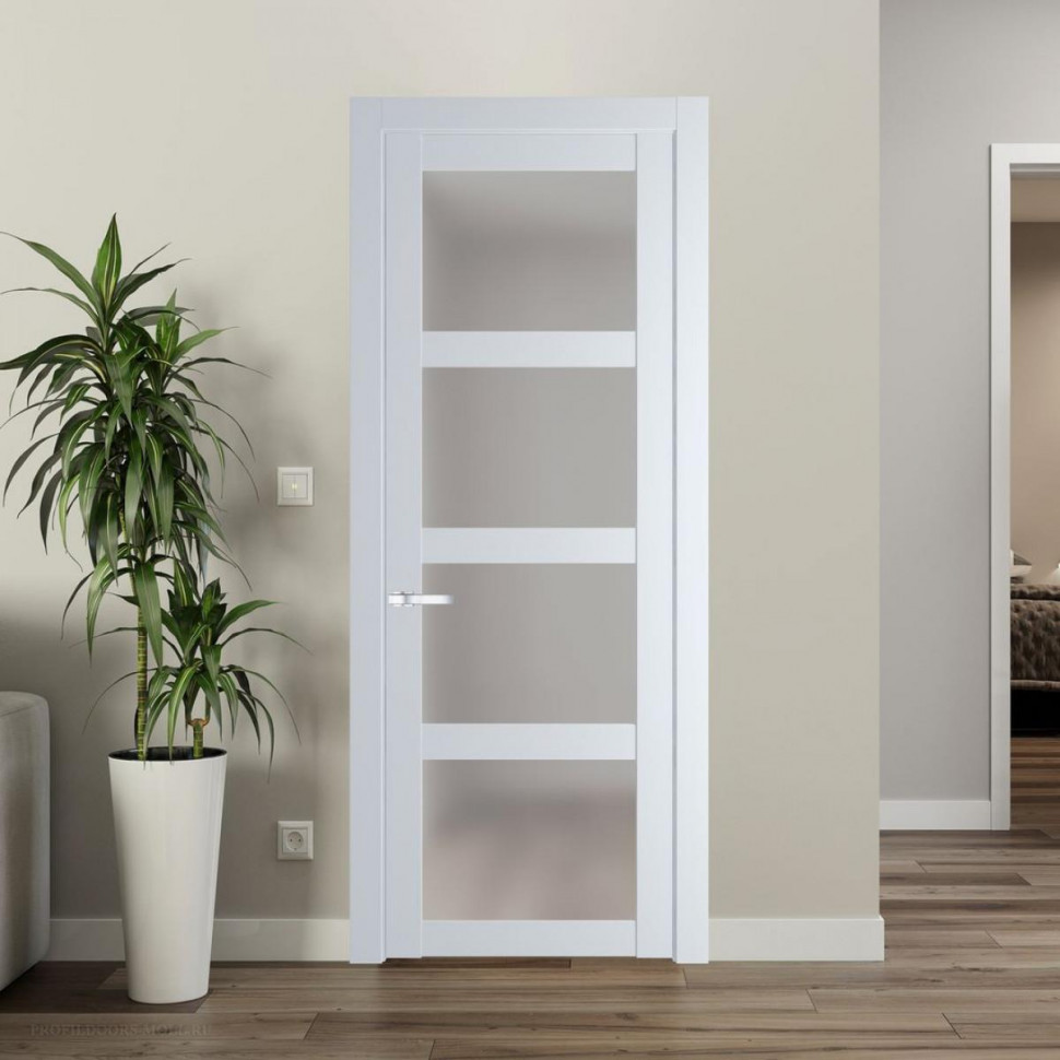 Межкомнатная дверь ProfilDoors 1.4.2 PD цвет Вайт вставка Матовое