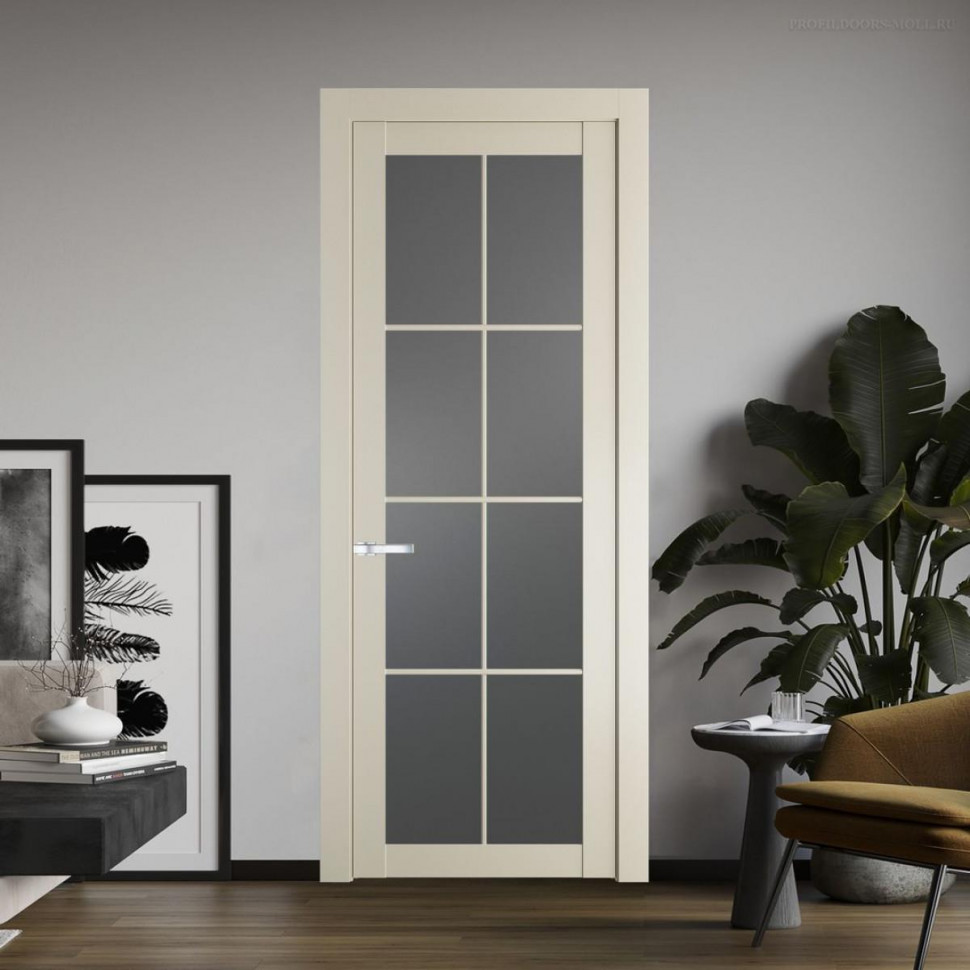 Межкомнатная дверь ProfilDoors 2.1.2 (р.8) PD цвет Перламутр белый вставка Графит