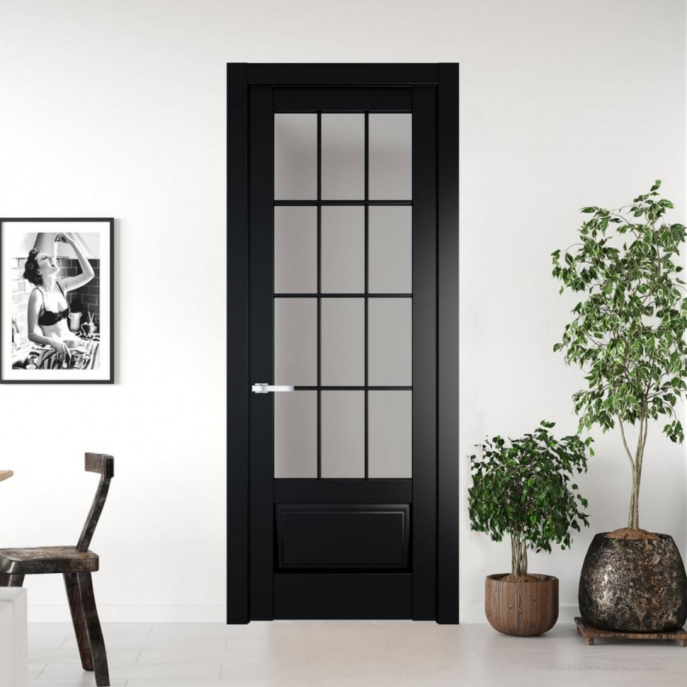 Межкомнатная дверь ProfilDoors 4.2.2 (р.12) PD цвет Блэк вставка Матовое
