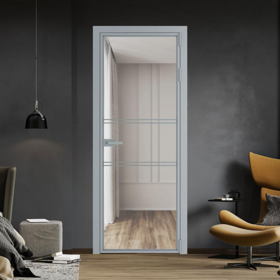 Межкомнатная дверь ProfilDoors 2 AX Прозрачное профиль Серебро