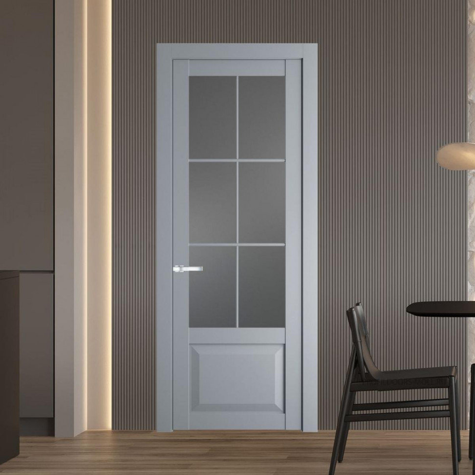 Межкомнатная дверь ProfilDoors 1.2.2 (р.6) PD цвет Смоки вставка Графит