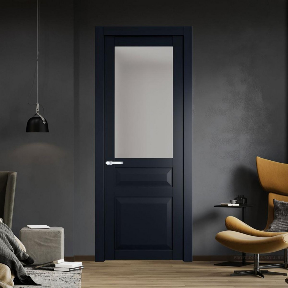 Межкомнатная дверь ProfilDoors 1.5.3 PD цвет Нэви Блу вставка Матовое