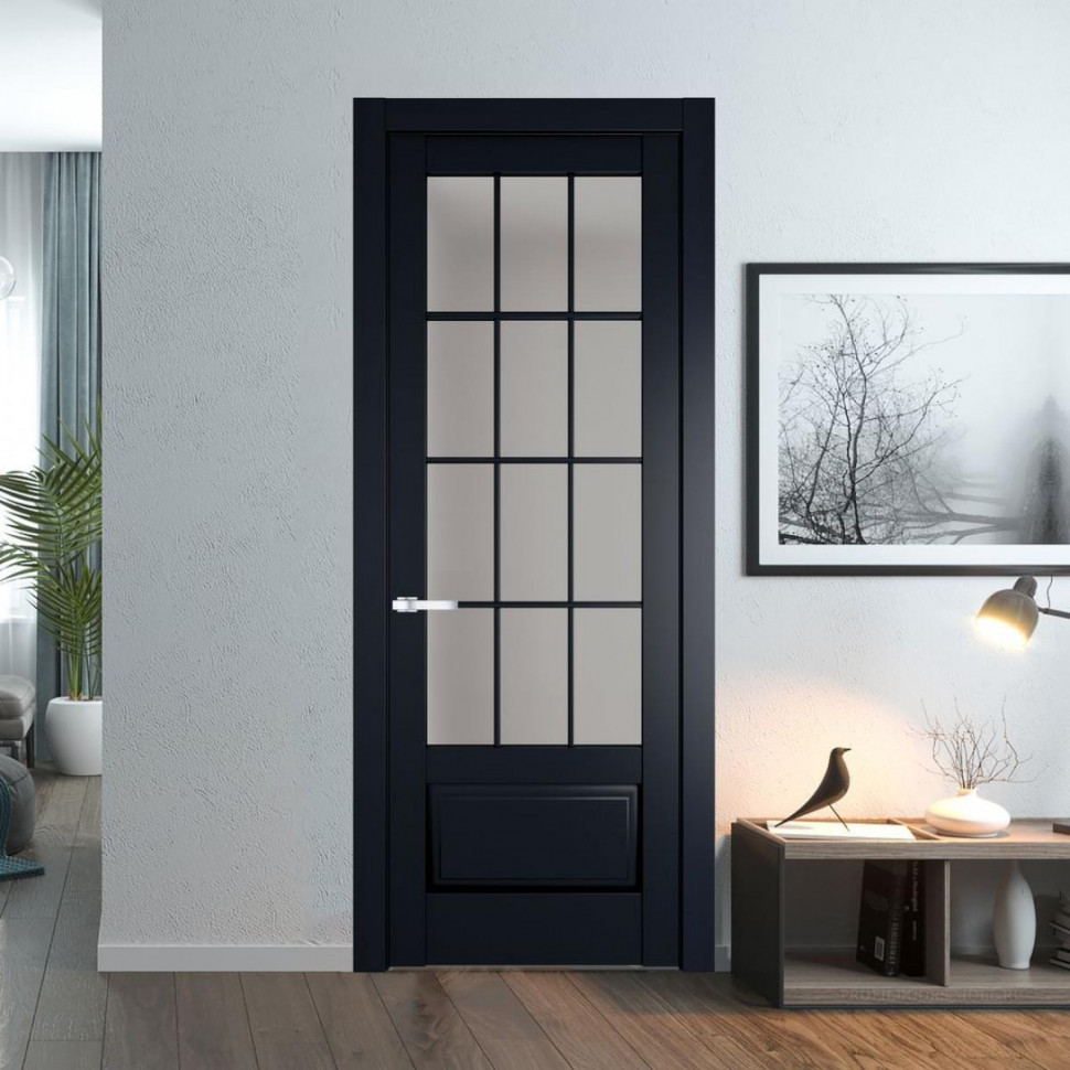 Межкомнатная дверь ProfilDoors 4.2.2 (р.12) PD цвет Нэви Блу вставка Матовое