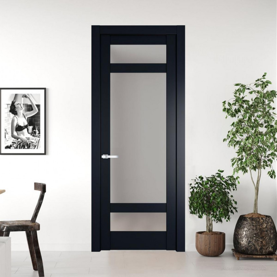 Межкомнатная дверь ProfilDoors 4.3.2 PD цвет Нэви Блу вставка Матовое