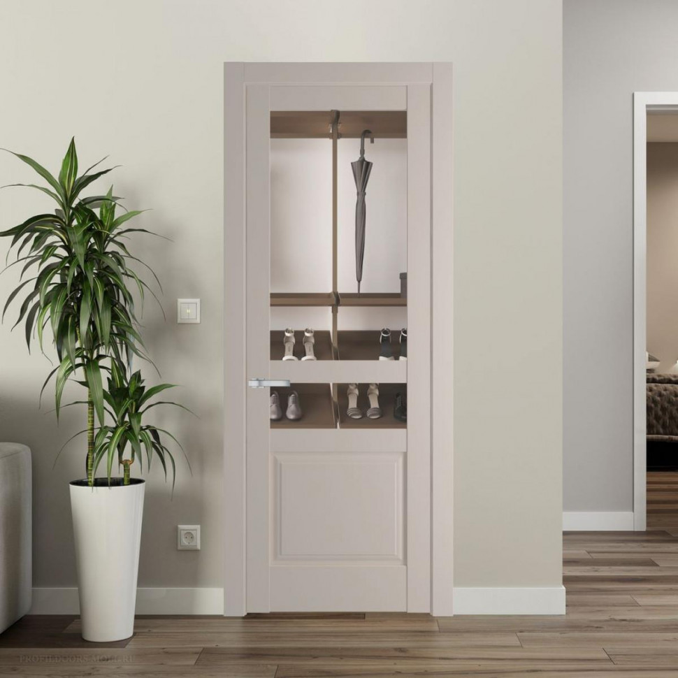 Межкомнатная дверь ProfilDoors 4.5.4 PD цвет Сэнд вставка Прозрачное