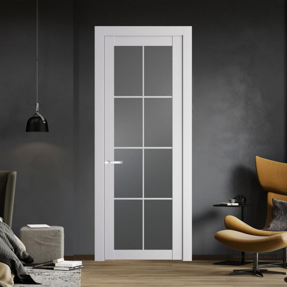 Межкомнатная дверь ProfilDoors 1.1.2 (р.8) PD цвет Крем Вайт вставка Графит