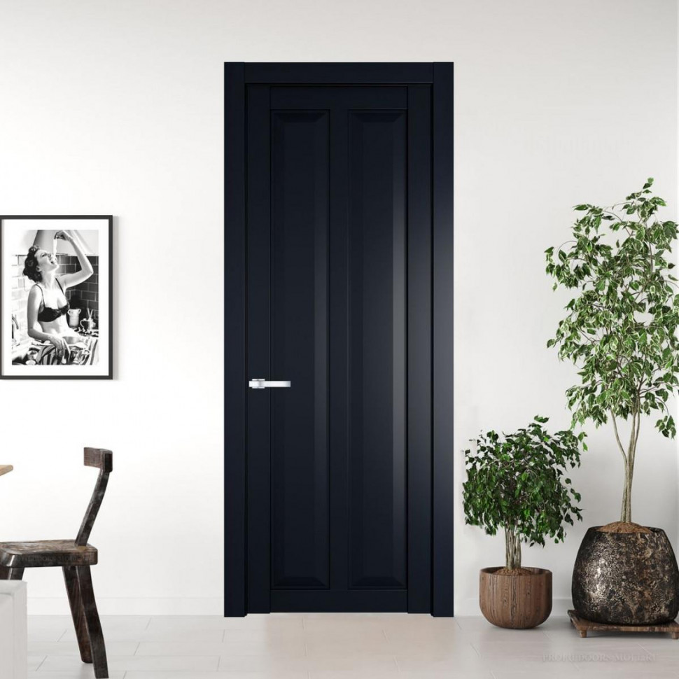 Межкомнатная дверь ProfilDoors 1.7.1 PD цвет Нэви Блу вставка Глухая