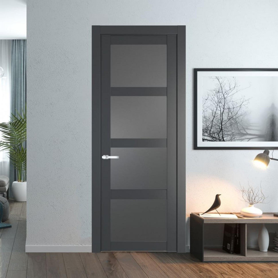 Межкомнатная дверь ProfilDoors 2.4.2 PD цвет Графит вставка Графит