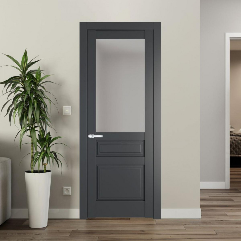 Межкомнатная дверь ProfilDoors 3.5.3 PD цвет Графит вставка Матовое