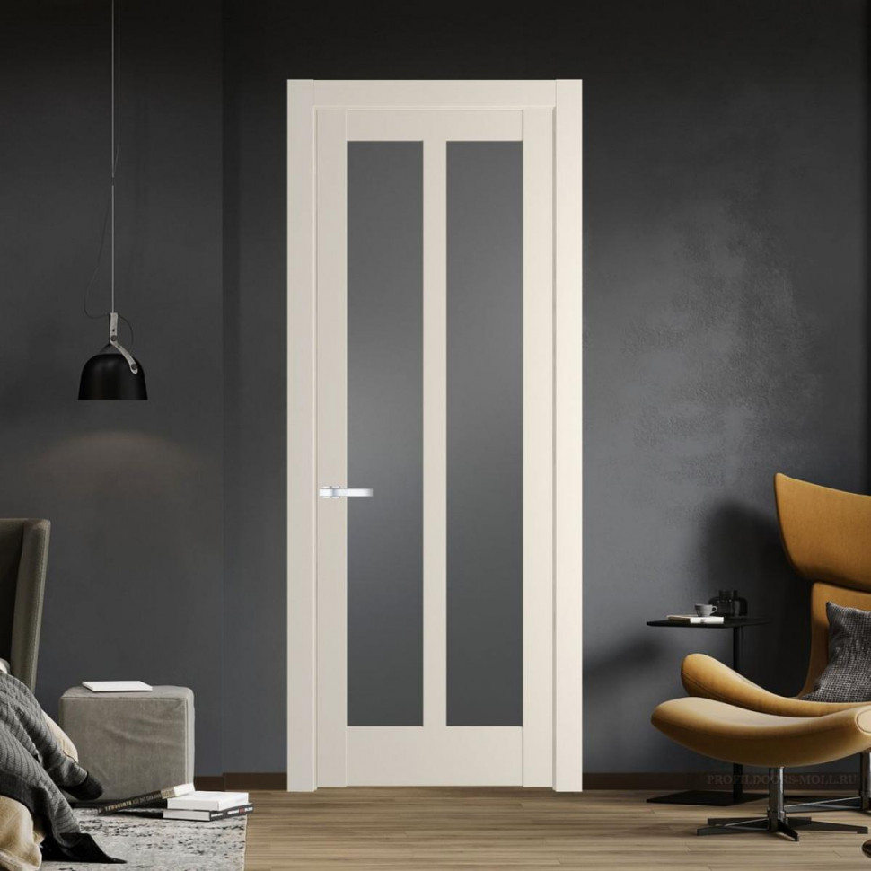Межкомнатная дверь ProfilDoors 4.7.2 PD цвет Кремовая Магнолия вставка Графит