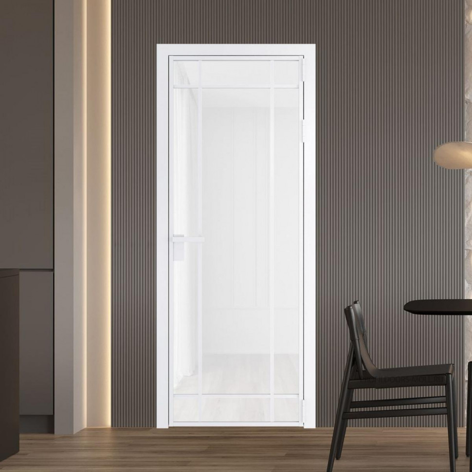 Межкомнатная дверь ProfilDoors 5 AG стекло Триплекс белый цвет профиля Вайт