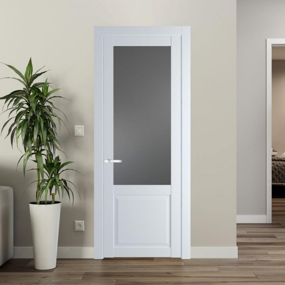 Межкомнатная дверь ProfilDoors 2.2.2 PD цвет Вайт вставка Графит