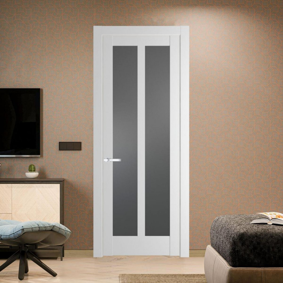 Межкомнатная дверь ProfilDoors 4.7.2 PD цвет Крем Вайт вставка Графит