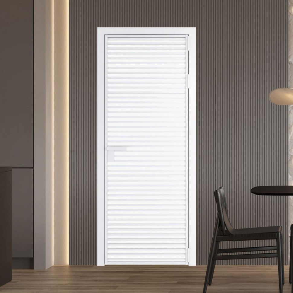 Межкомнатная дверь ProfilDoors 12 AG стекло Монохром белый просветленный триплекс цвет профиля Вайт