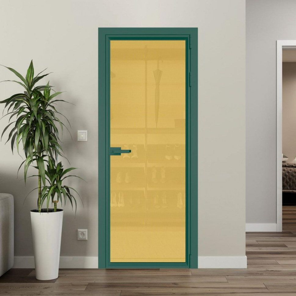 Межкомнатная дверь ProfilDoors 1 AV Кризет золото профиль Зеленый воск