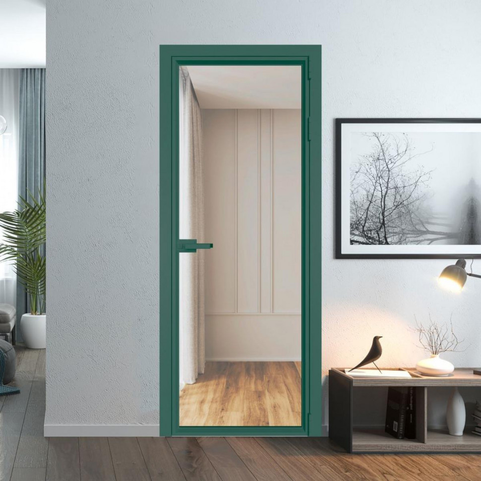 Межкомнатная дверь ProfilDoors 1 AV Комфорт нейтрал профиль Зеленый воск