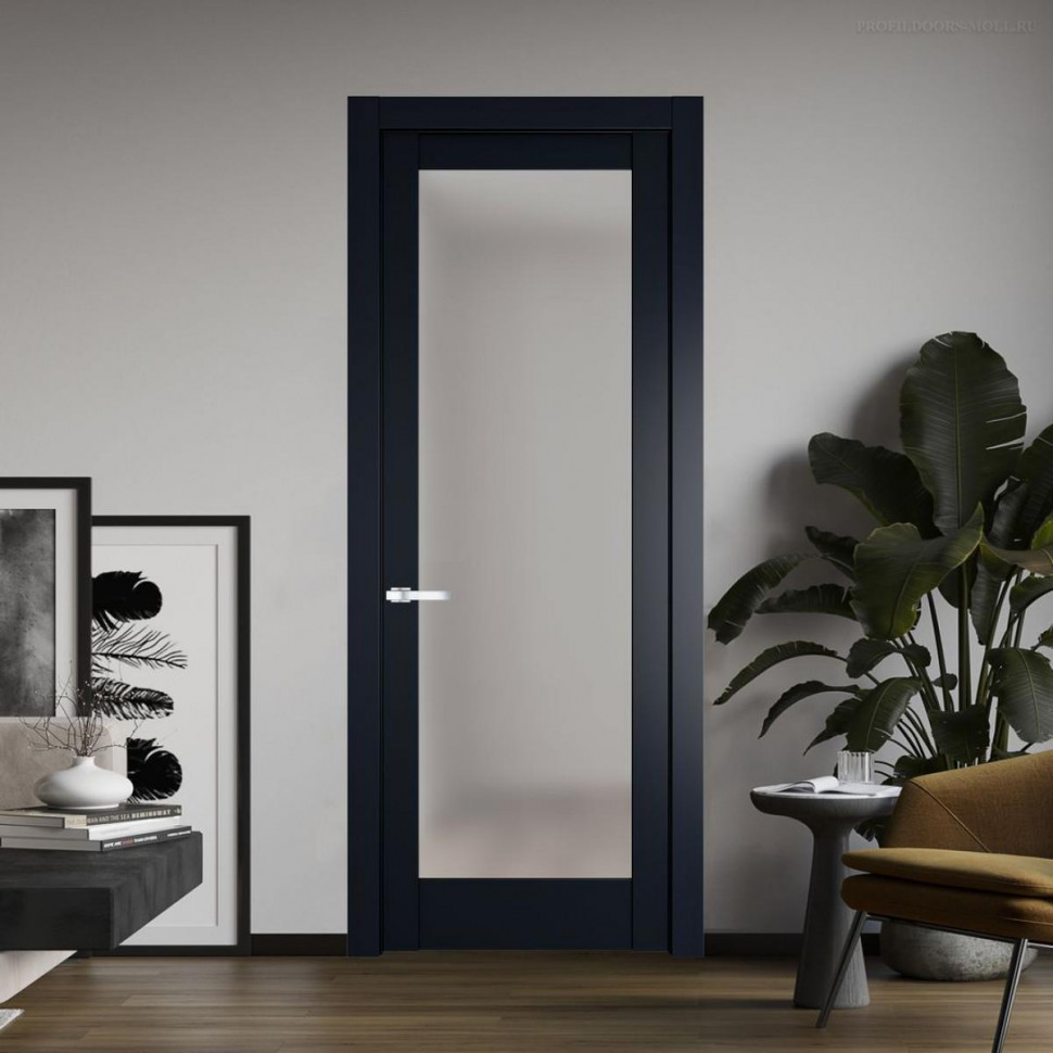 Межкомнатная дверь ProfilDoors 4.1.2 PD цвет Нэви Блу вставка Матовое