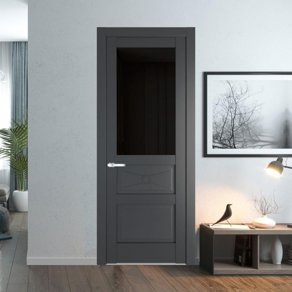 Межкомнатная дверь ProfilDoors 1.5.2PM Графит Черное тонированное