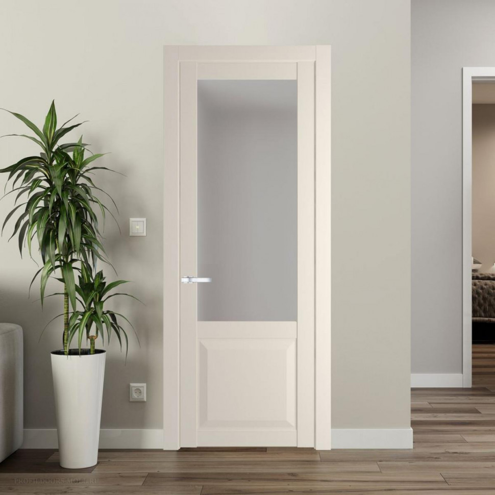 Межкомнатная дверь ProfilDoors 1.2.2 PD цвет Кремовая Магнолия вставка Матовое