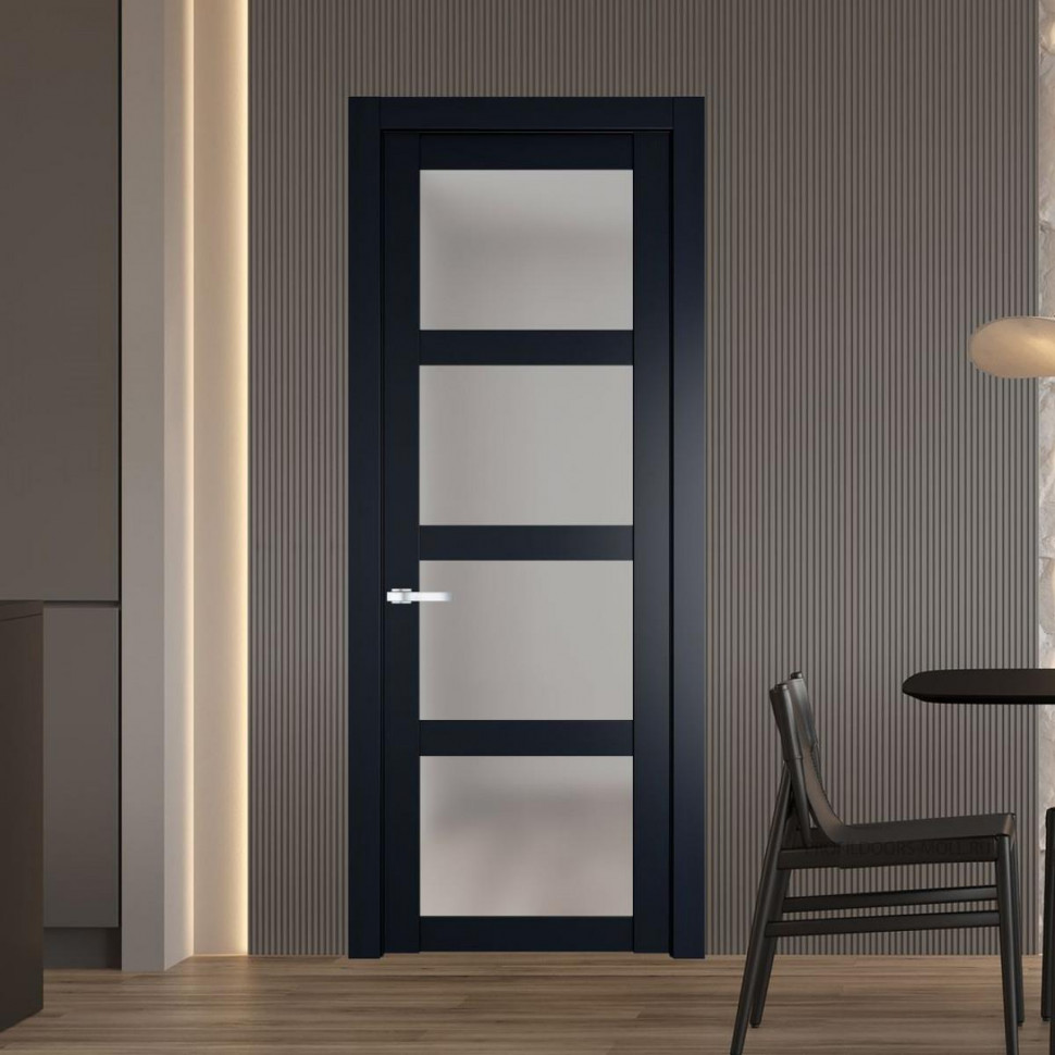 Межкомнатная дверь ProfilDoors 1.4.2 PD цвет Нэви Блу вставка Матовое