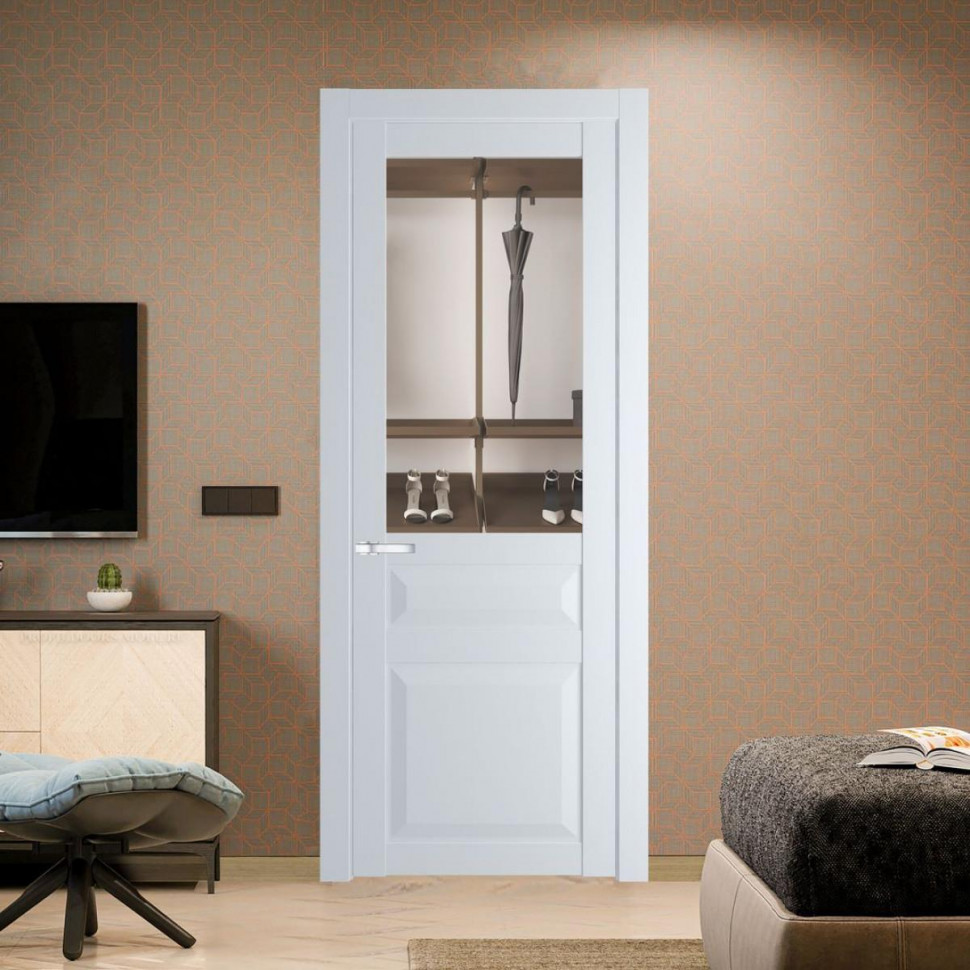 Межкомнатная дверь ProfilDoors 1.5.3 PD цвет Вайт вставка Прозрачное
