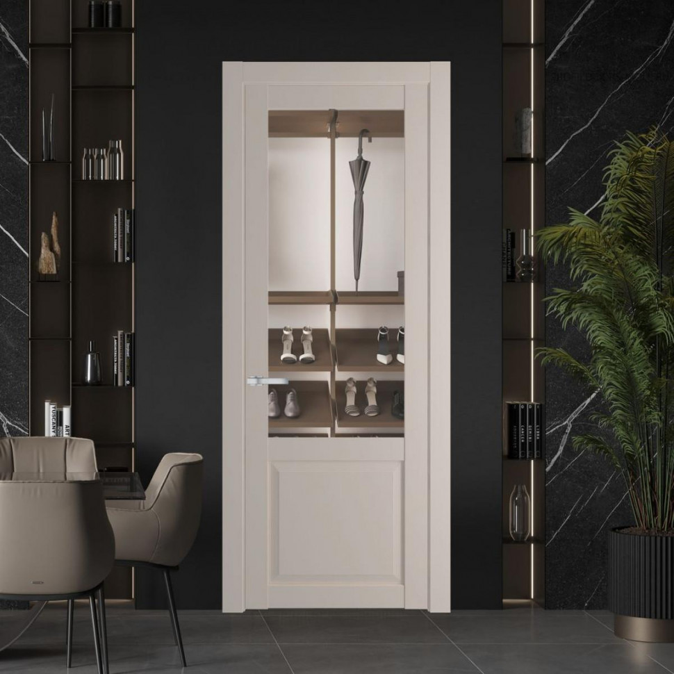 Межкомнатная дверь ProfilDoors 2.2.2 PD цвет Сэнд вставка Прозрачное