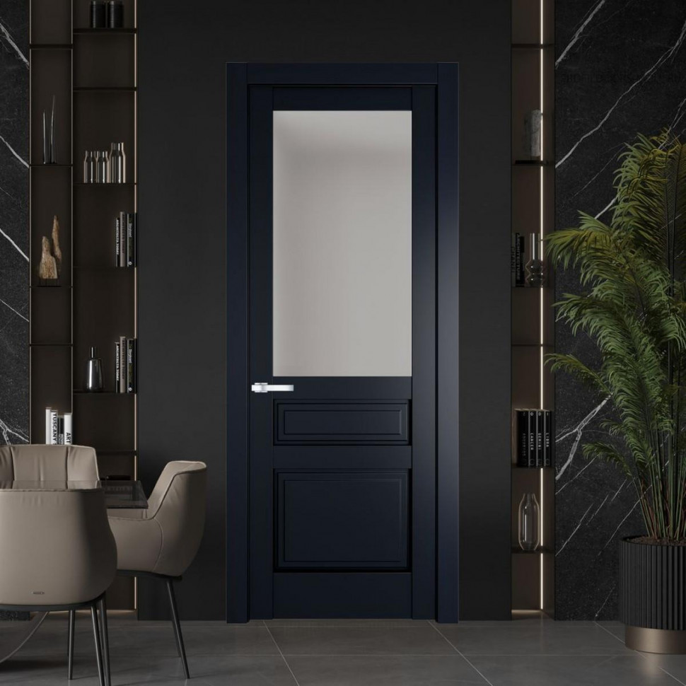 Межкомнатная дверь ProfilDoors 3.5.3 PD цвет Нэви Блу вставка Матовое