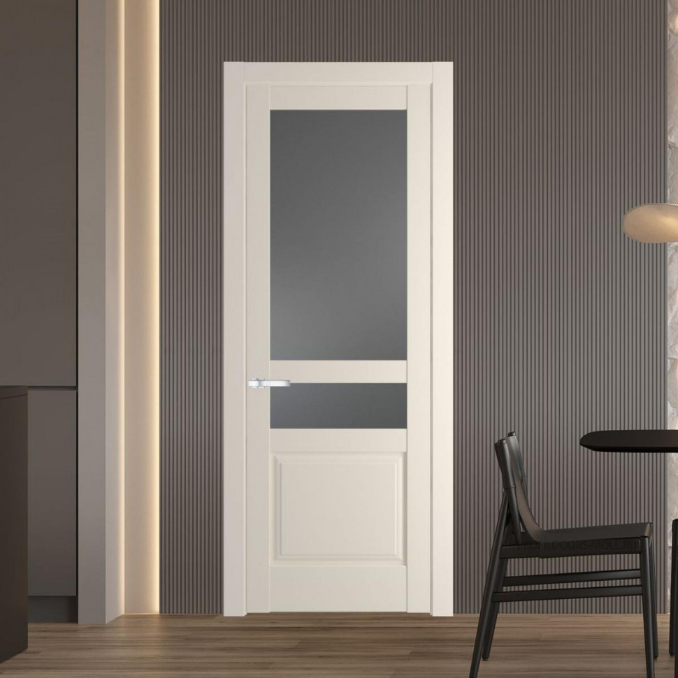 Межкомнатная дверь ProfilDoors 4.5.4 PD цвет Кремовая Магнолия вставка Графит