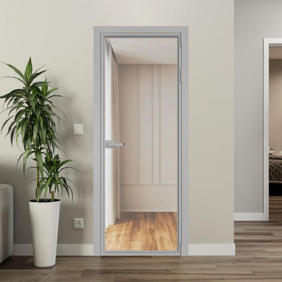 Межкомнатная дверь ProfilDoors 1 AV Комфорт нейтрал профиль Серебро