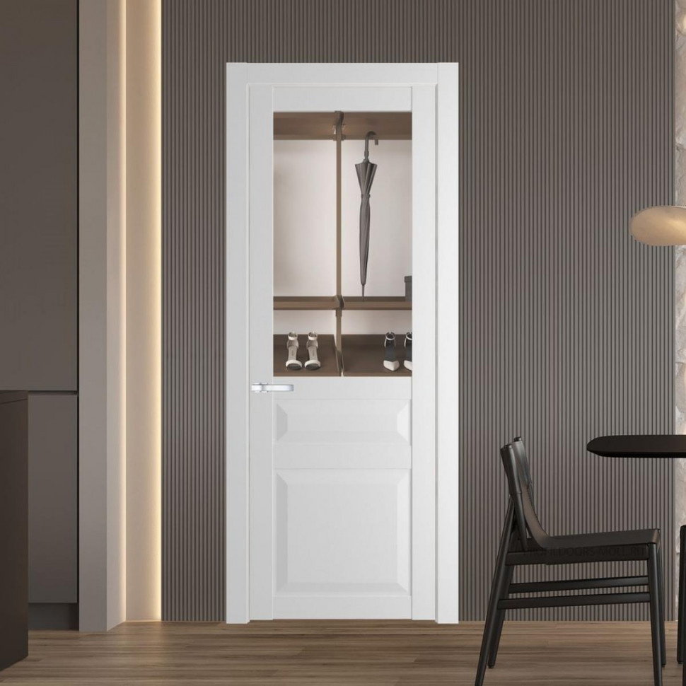 Межкомнатная дверь ProfilDoors 1.5.3 PD цвет Крем Вайт вставка Прозрачное