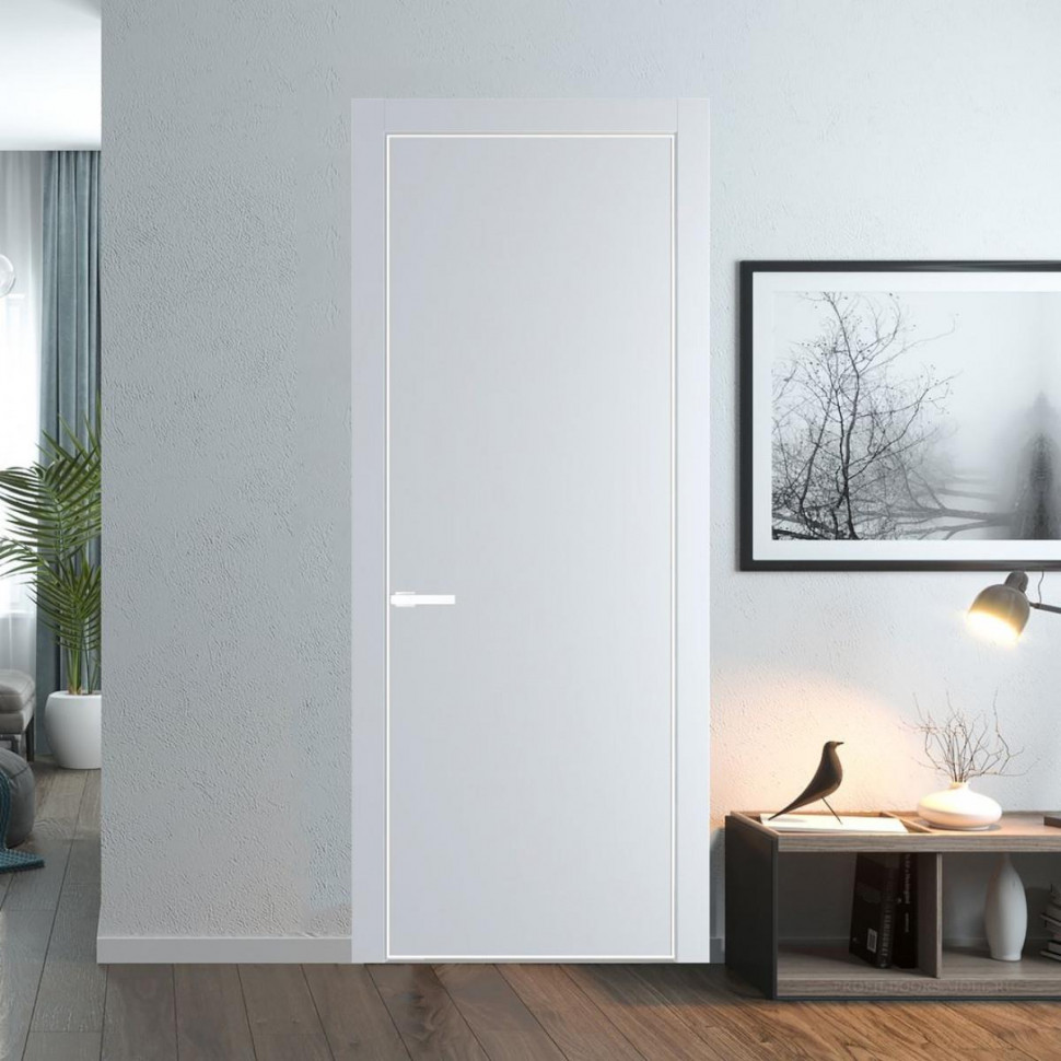 Межкомнатная дверь ProfilDoors 1 PA Вайт с профилем Вайт
