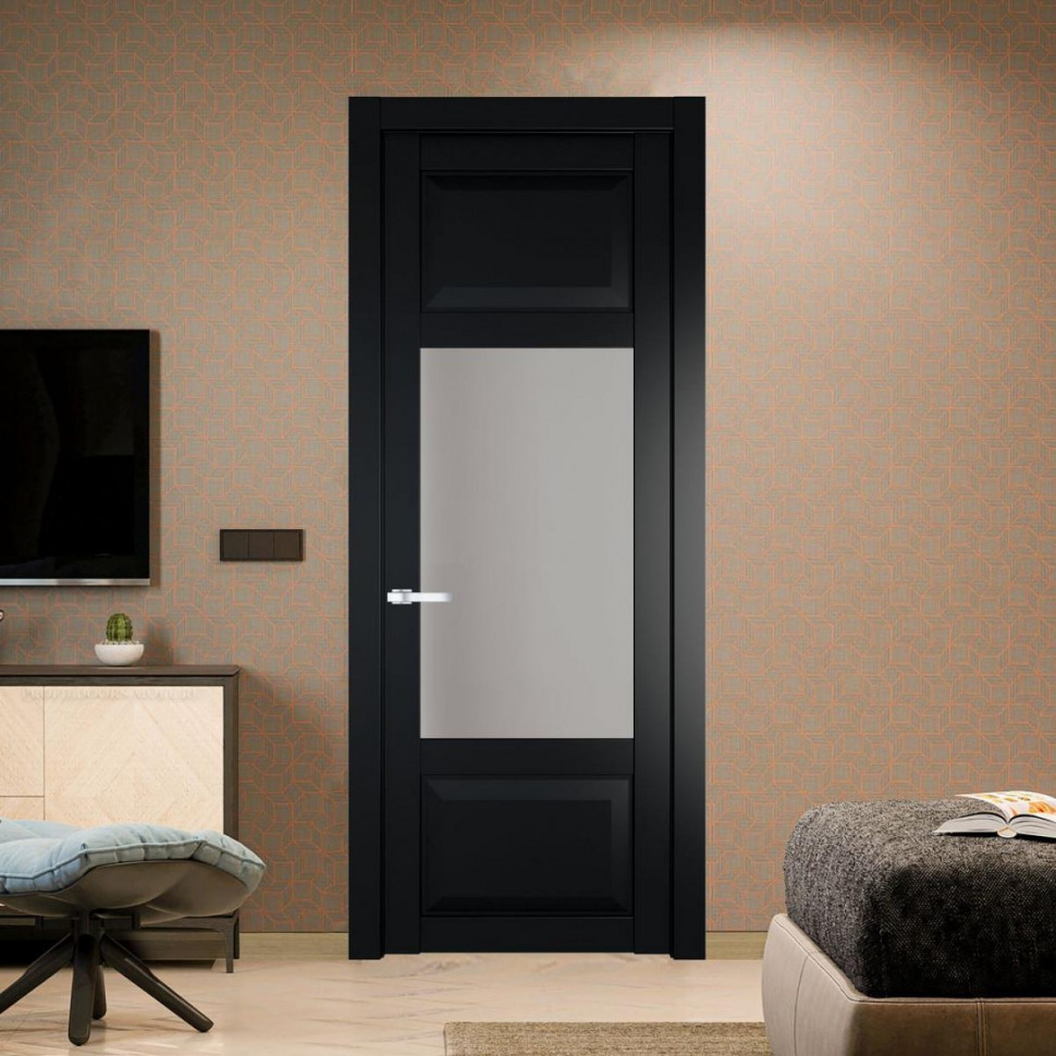 Межкомнатная дверь ProfilDoors 1.3.3 PD цвет Блэк вставка Матовое