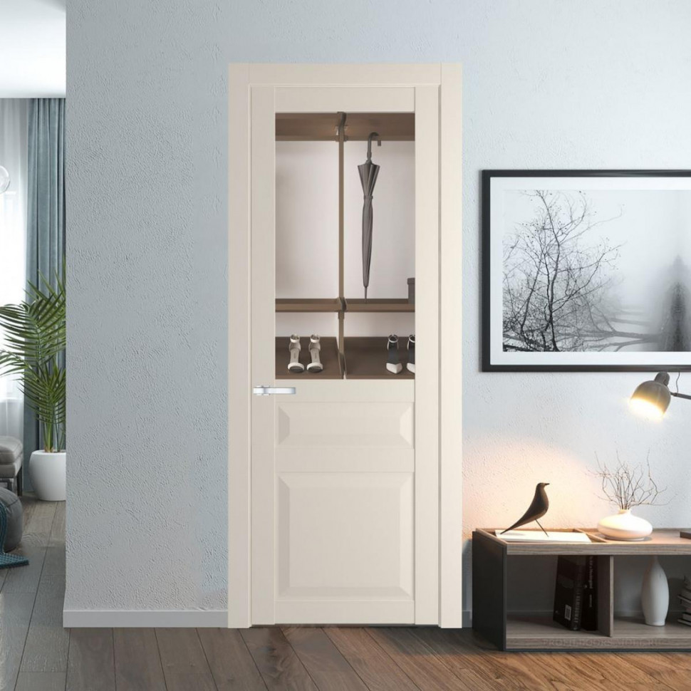 Межкомнатная дверь ProfilDoors 1.5.3 PD цвет Кремовая Магнолия вставка Прозрачное